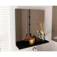 Espelheira De Banheiro 3642 45x46,5cm Preto - Tecno Mobili - 1