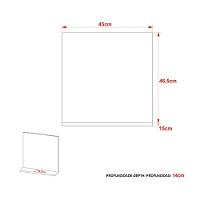 Espelheira De Banheiro 3642 45x46,5cm Preto - Tecno Mobili - 3