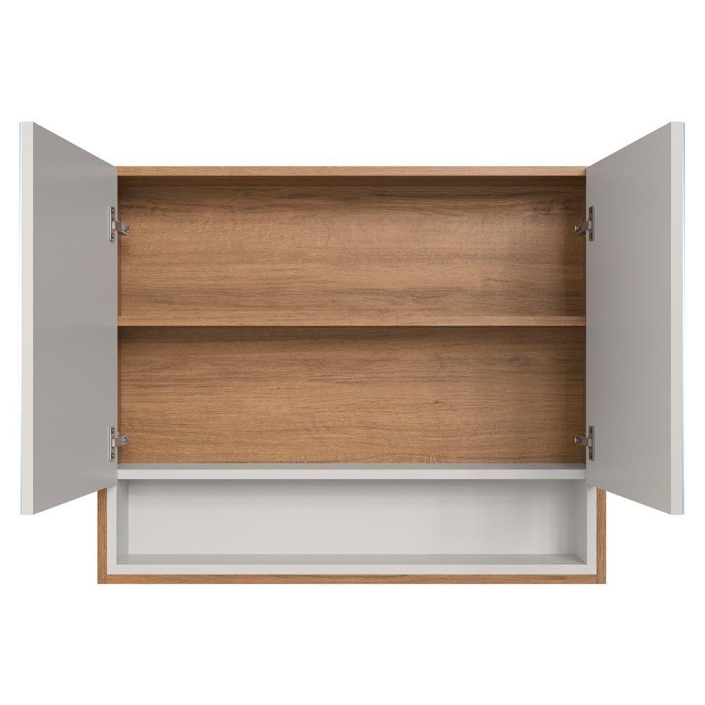 Espelheira 2 Portas E Nicho 80 Cm Es8240 Mell Arenas Faem Mell Arenas - 5