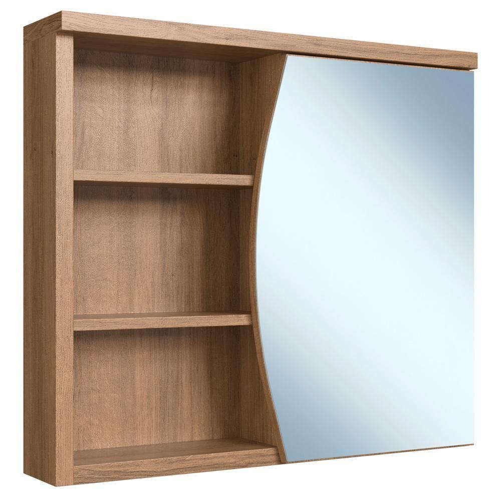 Armario Espelheira Com Porta E Nicho 70 Cm Es9680 Mell Faem Mell - 1