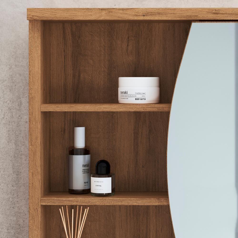 Armario Espelheira Com Porta E Nicho 70 Cm Es9680 Mell Faem Mell - 5