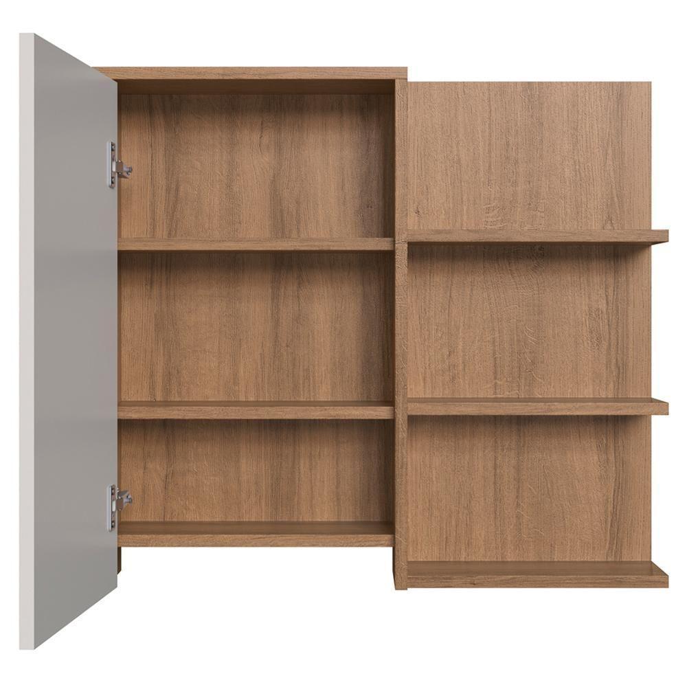 Armário Espelheira 70 Cm 1 Porta 3 Nichos Es2001 Mell Arenas Faem Mell Arenas - 5