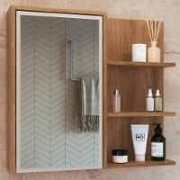 Armário Espelheira 70 Cm 1 Porta 3 Nichos Es2001 Mell Arenas Faem Mell Arenas - 2