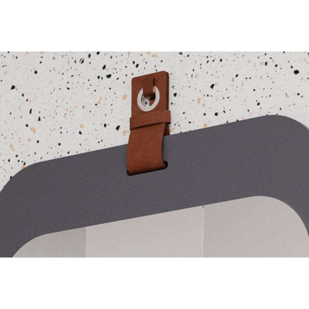 Espelheira De Banheiro Monet Parede Retangular 48x80cm Cimento - Mgm - 4