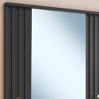 Espelheira Ripada Com Prateleira 70 Cm Es1000 Grafite Faem Grafite - 3