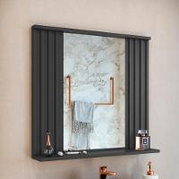 Espelheira Ripada Com Prateleira 70 Cm Es1000 Grafite Faem Grafite