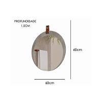 Espelheira De Banheiro Lua Parede Oval 60x60cm Capuccino - Mgm - 2