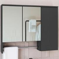 Espelheira Com 3 Portas E Toalheiro 80 Cm Es9000 Mell Grafite Faem Mell Grafite - 8