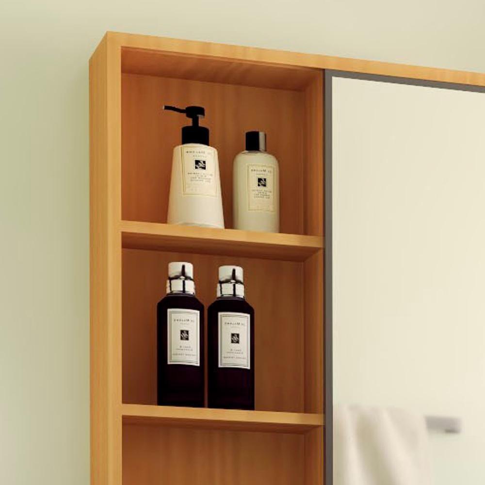 Armario Espelheira 1 Porta Correr 60 Cm Es7250 Mell Grafite Faem Mell Grafite - 6