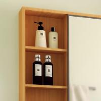 Armario Espelheira 1 Porta Correr 60 Cm Es7250 Mell Grafite Faem Mell Grafite - 6