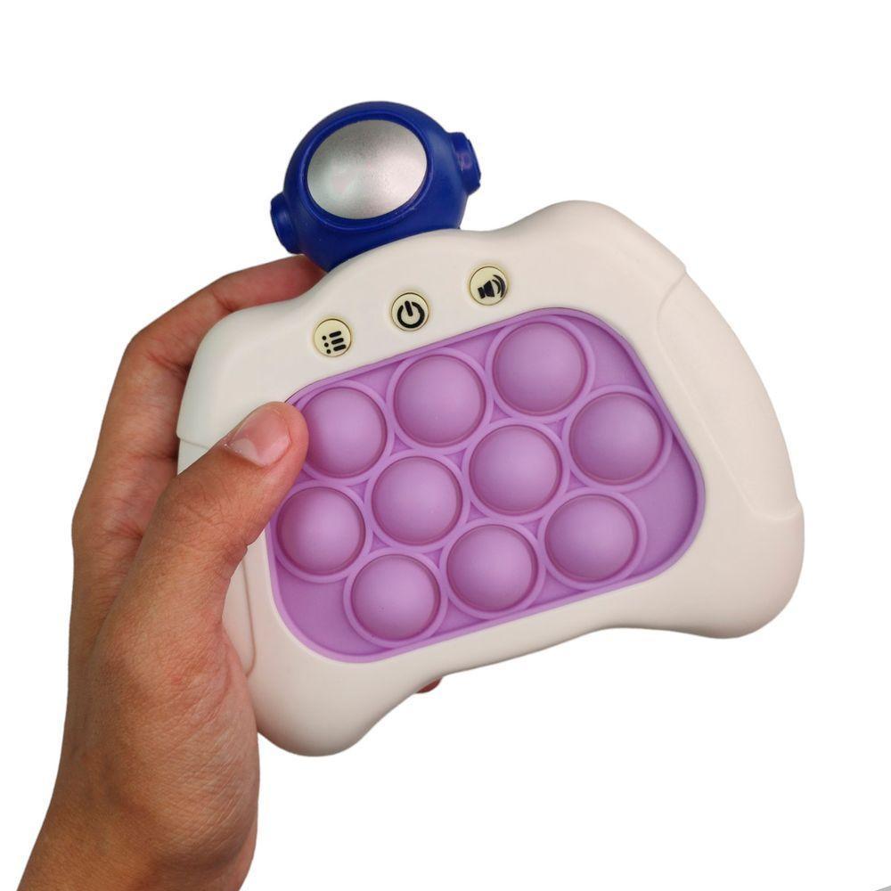 Pop It Mini Game Astronauta 4 Modos Fidget Sensorial Interativo Luz Som Anti Estresse Ansiedade Relaxante Jogo Criança - 4