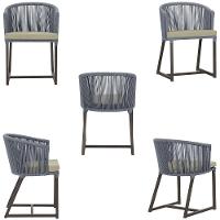 4 Cadeiras De Jantar Noronha Marrom Corda Náutica E7 Trama Prata - 5