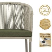 5 Cadeiras De Jantar Noronha Fendi Corda Náutica E13 Trama Rami - 5