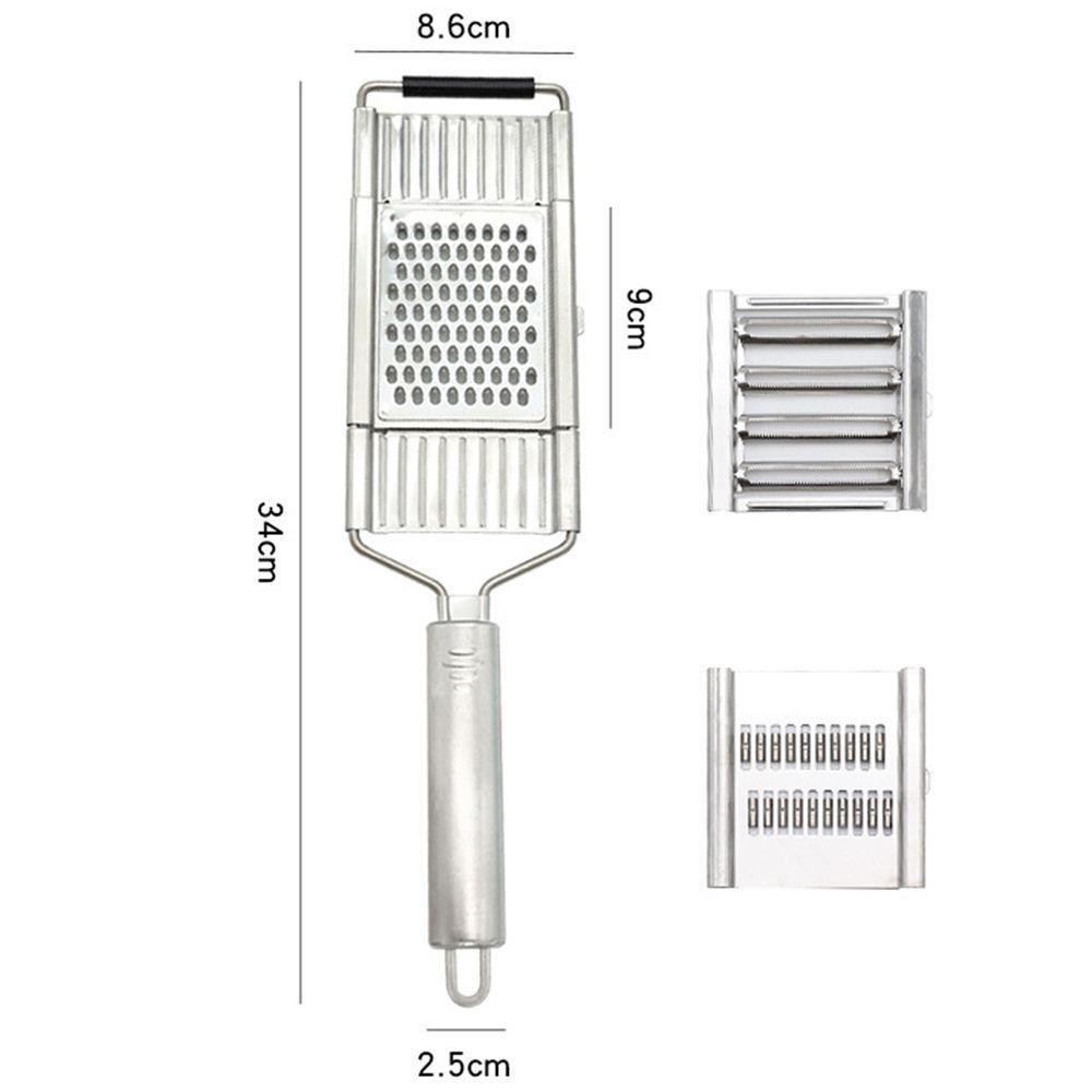 Ralador Manual Multifuncional 3 Em 1 Com Cabo Lorben Aço Inox Queijo Legumes - 2