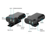 Microfone Sem Fio Lapela Dual-channel 2,4 Ghz By-wm4 Pro Celular Câmera Dslr Lorben
