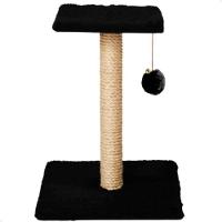 Arranhador Para Gatos Pet Quadrado Poste Sisal Com Brinquedo Pompom Pelúcia Guizo - 3