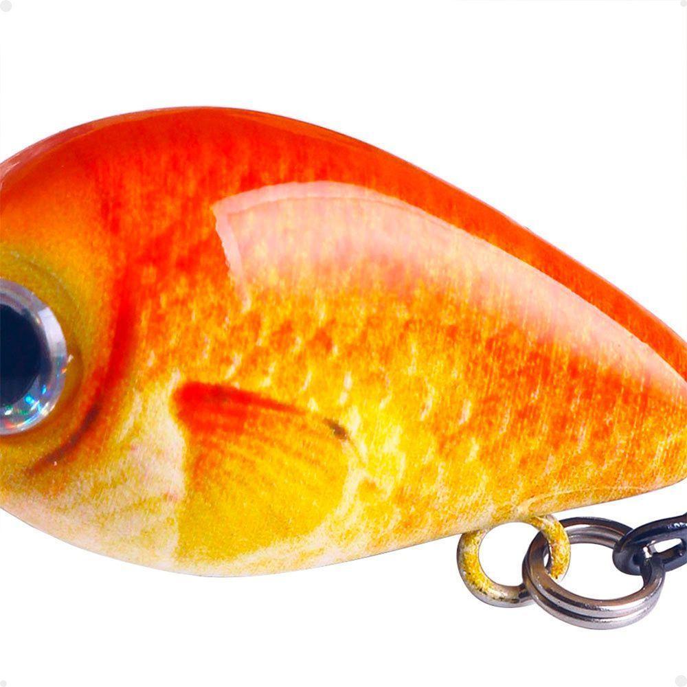Kit Com 5 Mini Iscas De Pesca Artificiais Crankbait Meia água Material Acessório Pescaria - 2