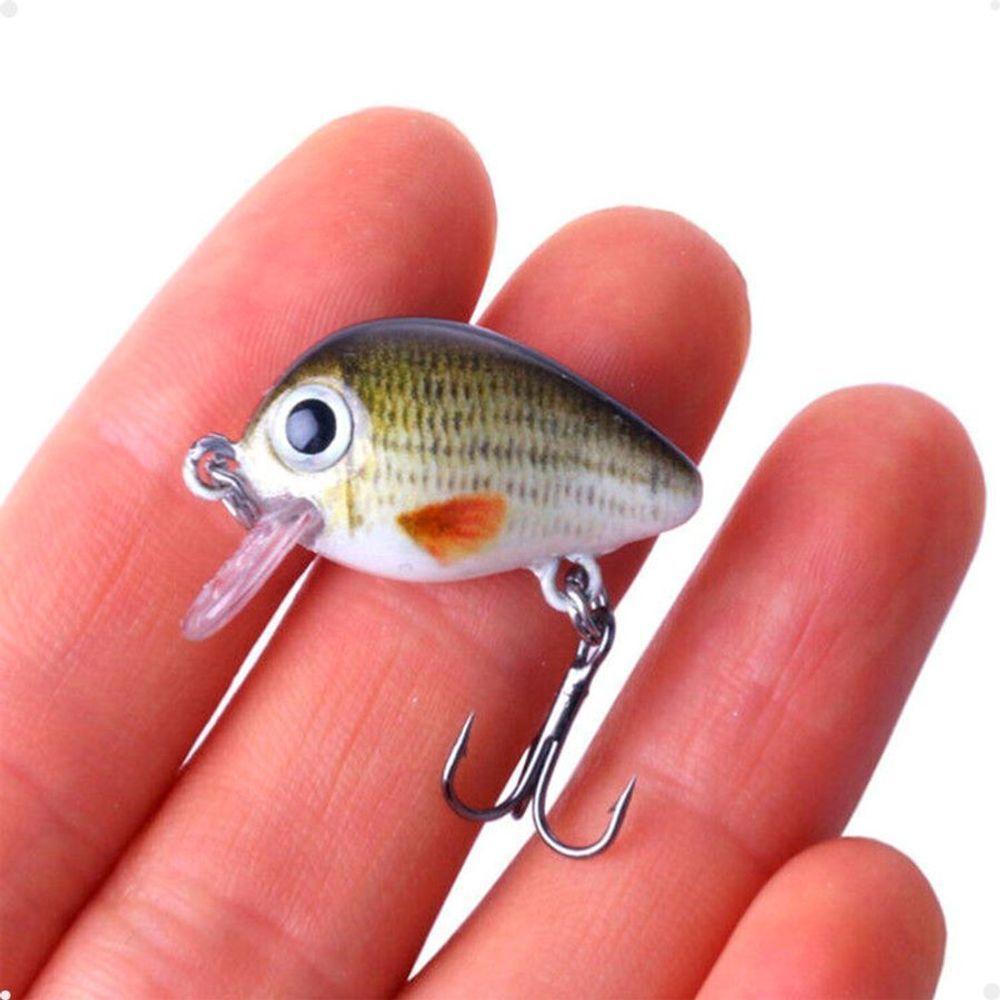 Kit Com 5 Mini Iscas De Pesca Artificiais Crankbait Meia água Material Acessório Pescaria - 4