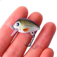Kit Com 5 Mini Iscas De Pesca Artificiais Crankbait Meia água Material Acessório Pescaria