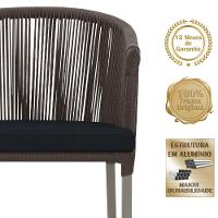 7 Cadeiras De Jantar área Noronha Fendi E12 Trama Original Marrom - 3