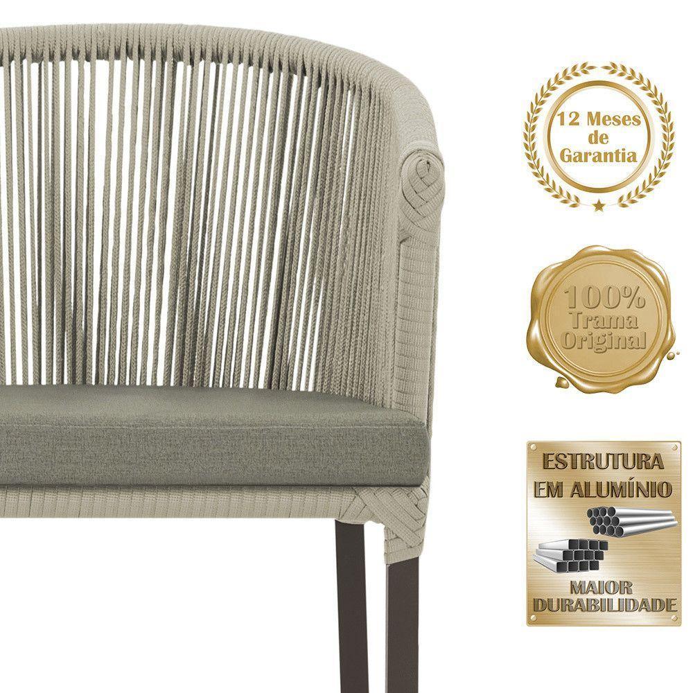 7 Cadeiras De Jantar área Noronha Marrom E8 Trama Original Rami - 5