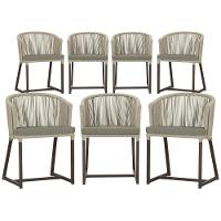 7 Cadeiras De Jantar área Noronha Marrom E8 Trama Original Rami - 3