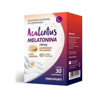 Acalentus Melatonina Comprimidos Mastigáveis 30 Comp Sabor Camomila