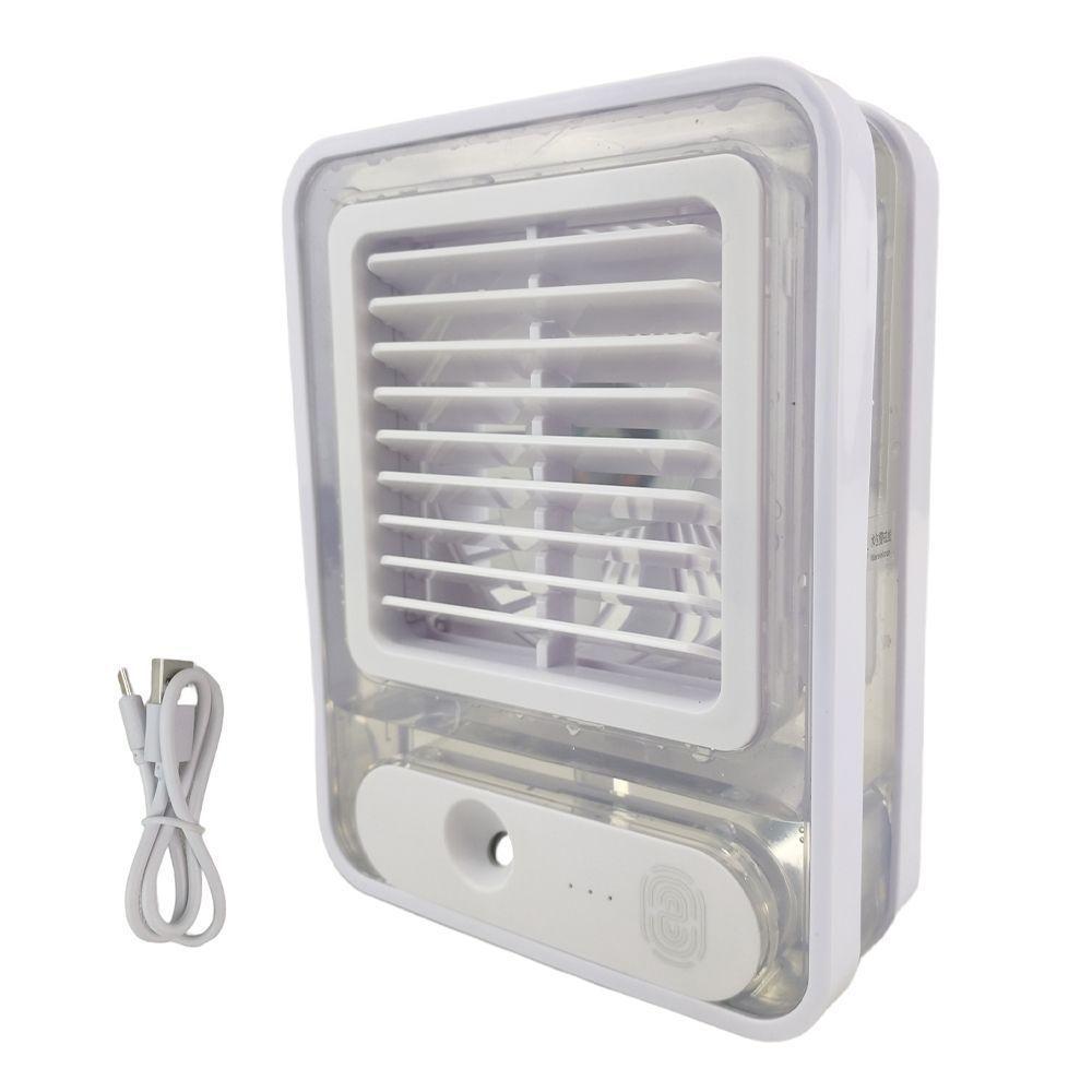 Ventilador Umidificador De Mesa Touch 3 Velocidades Led Usb Casa Trabalho Estudos Portatil Silencioso Refrescante - 4