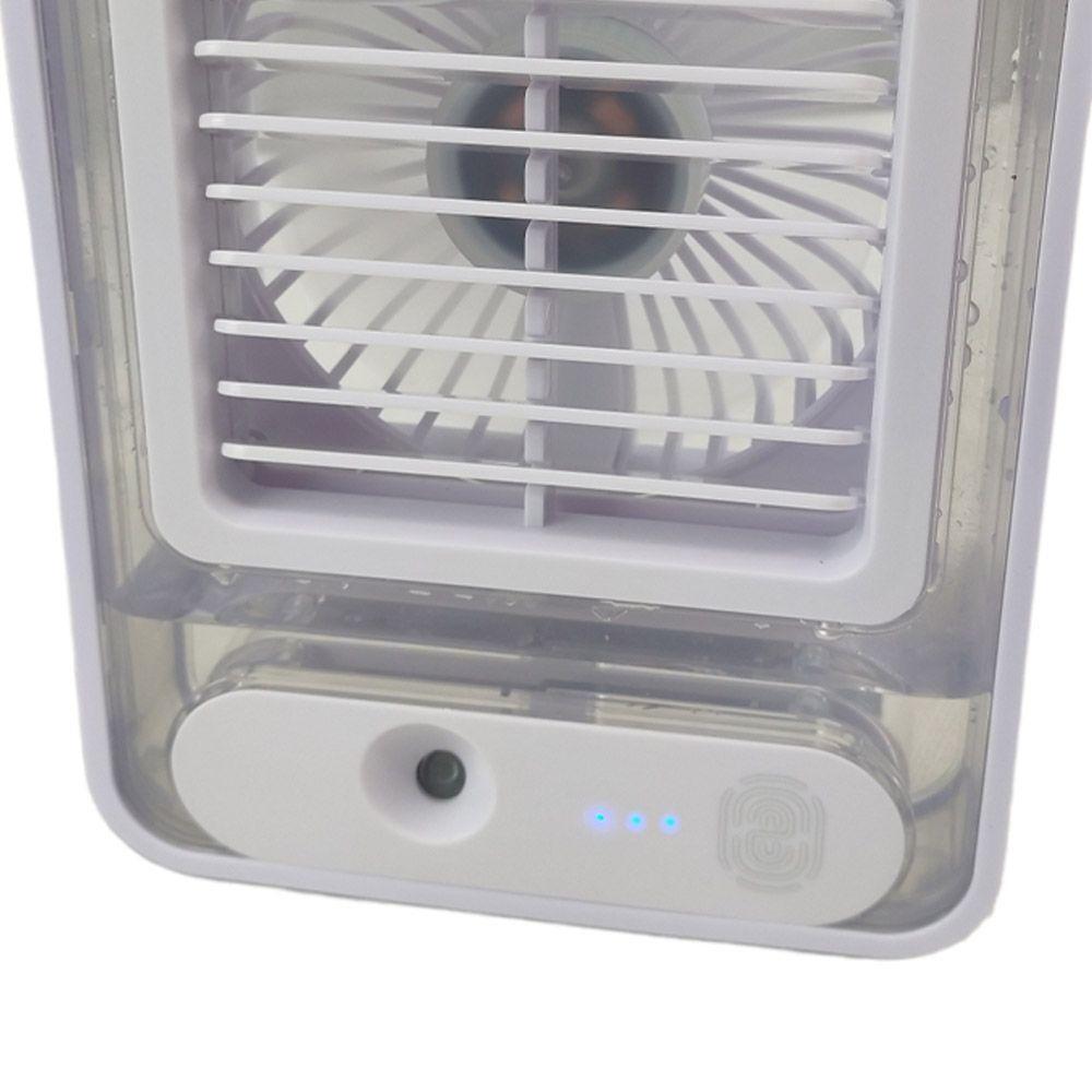 Ventilador Umidificador De Mesa Touch 3 Velocidades Led Usb Casa Trabalho Estudos Portatil Silencioso Refrescante - 6