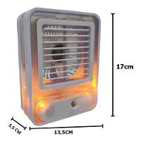 Ventilador Umidificador De Mesa Touch 3 Velocidades Led Usb Casa Trabalho Estudos Portatil Silencioso Refrescante - 9