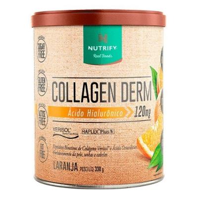 Collagen Derm ácido Hialurônico + Verisol 330g Sabor Laranja
