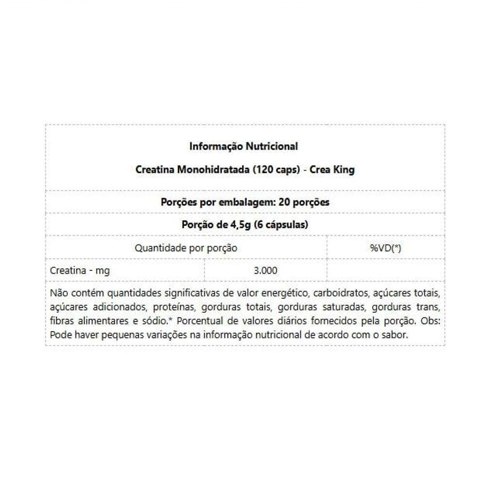Creatina Monohidratada 120 Caps Padrão Único - 2