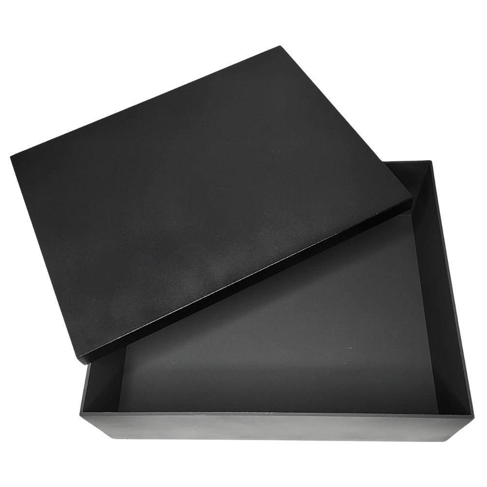 Caixa Para 3 Garrafa De Vinhos (35x28x11) Preto - 4