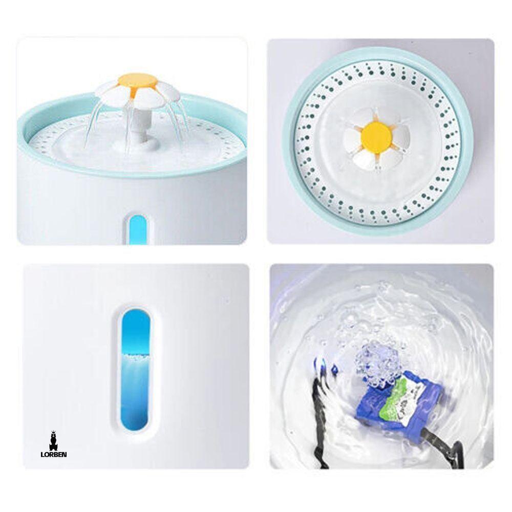 Bebedouro Para Gatos E Cães Lorben 2,4 Litros Led Usb Filtragem Purificação Gt6106 - 7