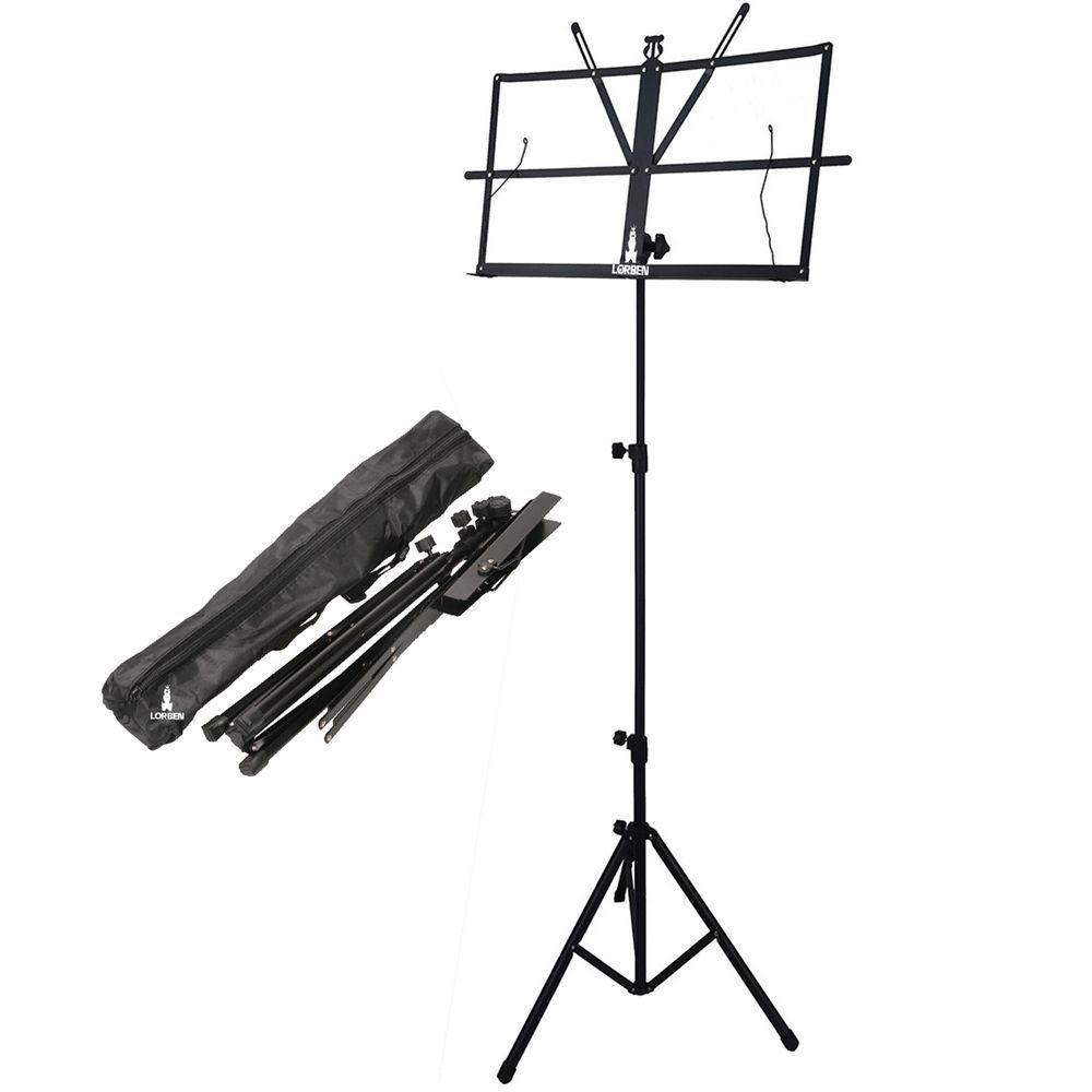 Estante Partitura Suporte Pedestal Cavalete Portátil Dobrável Com Bolsa De Transporte Lorben - 7