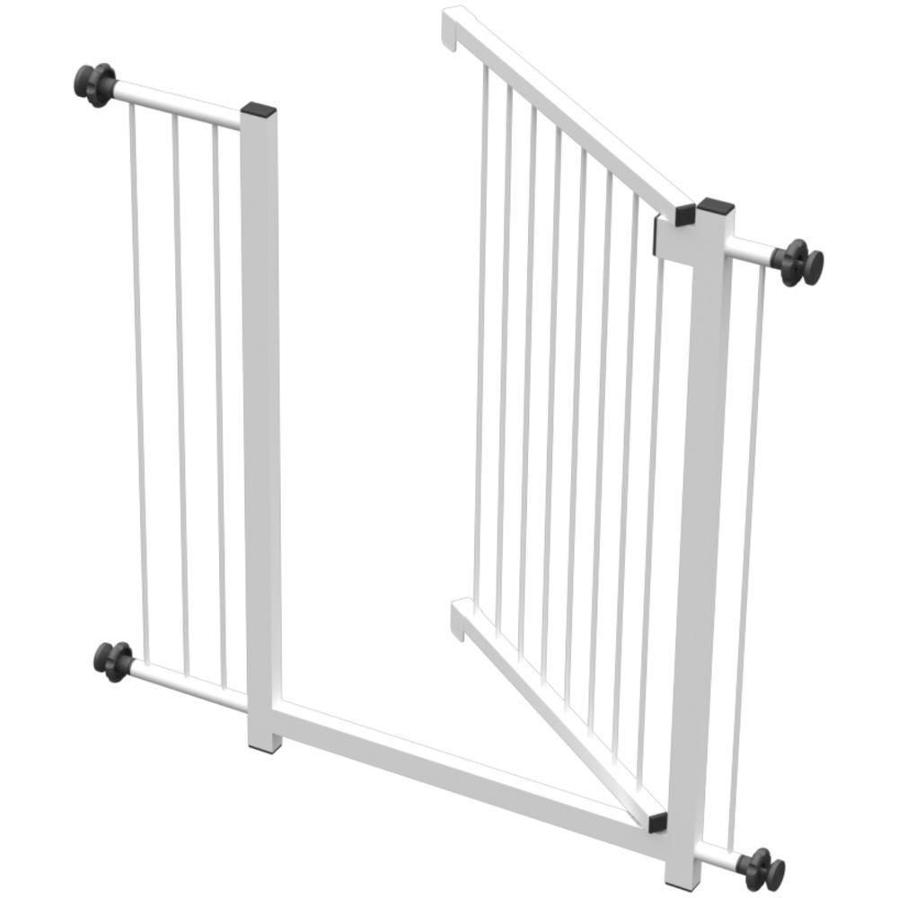 Grade Portão Pet Bebê Divisor Ambiente 80 Cm Branco - 1