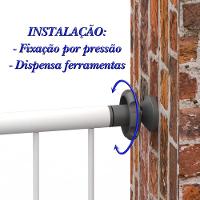 Grade Portão Pet Bebê Divisor Ambiente 80 Cm Branco - 3