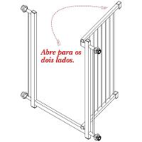 Grade Portão Pet Bebê Divisor Ambiente 80 Cm Branco - 5