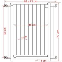 Grade Portão Pet Bebê Divisor Ambiente 80 Cm Branco - 6