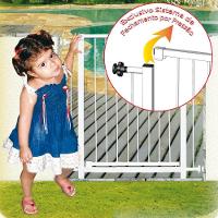 Grade Portão Pet Bebê Divisor Ambiente 80 Cm Branco - 8