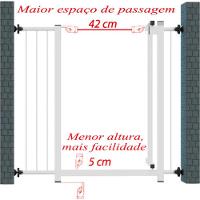 Grade Portão Pet Bebê Divisor Ambiente 80 Cm Branco - 10