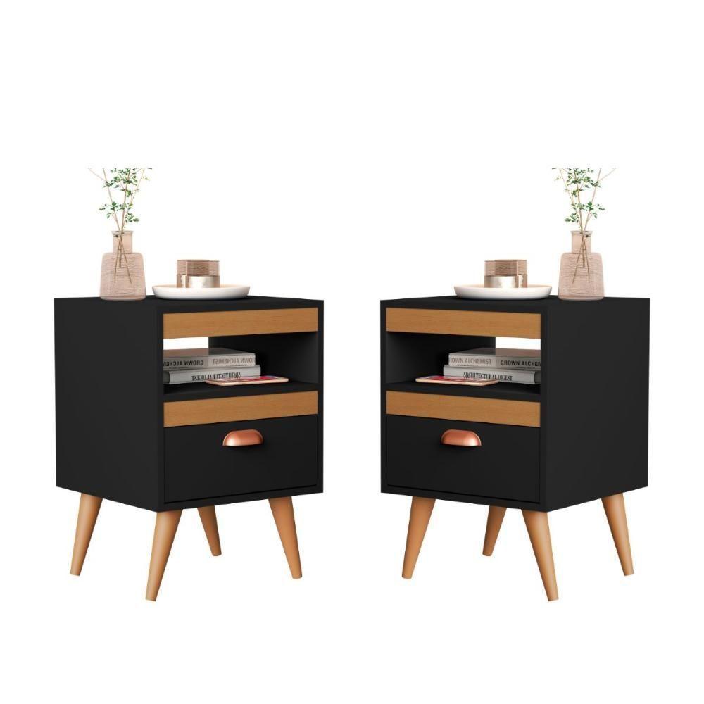 Kit Mesa Apoio 2 Unidades Impéria Preto Ype - 1