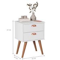 Mesa Apoio 2 Gavetas Lanciano Branco - 3