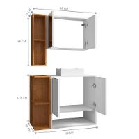 Kit Banheiro Cabrera Branco Naturalle - 3