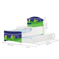 Mini Cama Infantil Com Auxiliar Pop Papagaio Futebol Com Colchão - 3