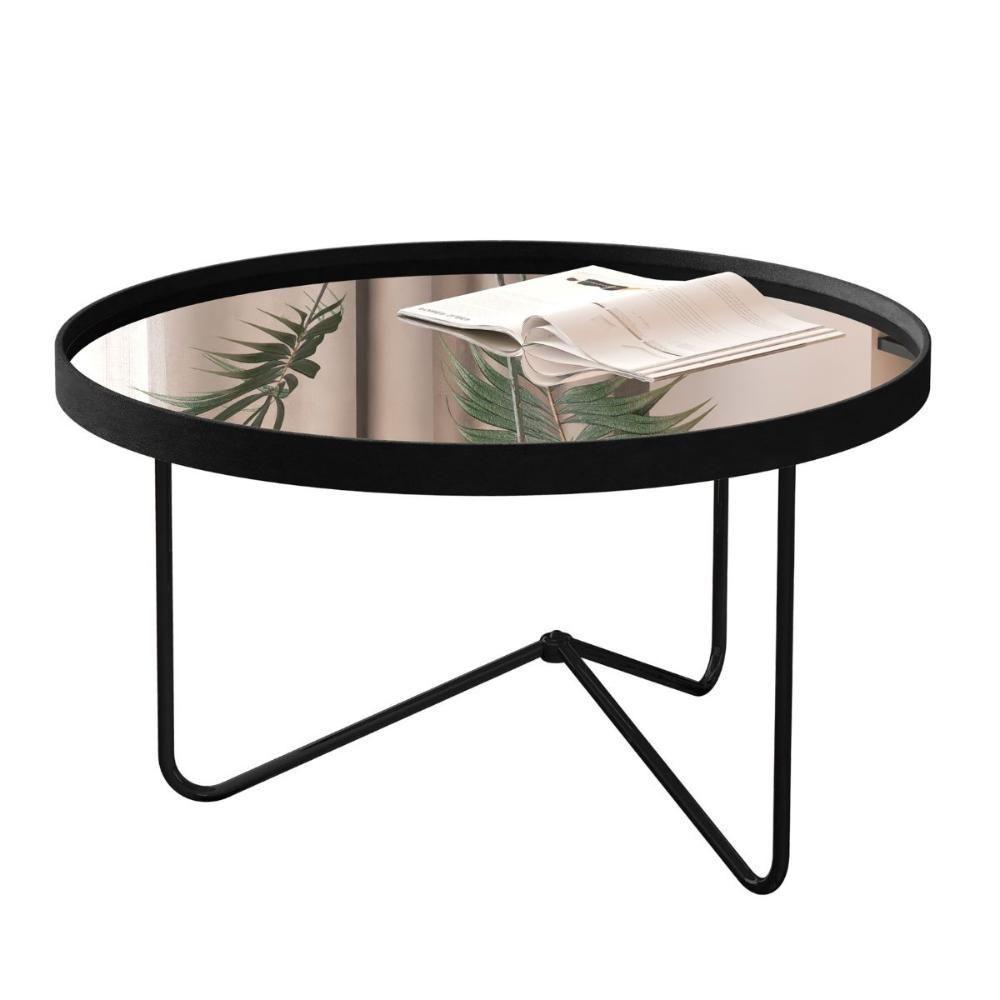 Mesa Centro De Sala Pensilvania Preto Preto Fosco - 2