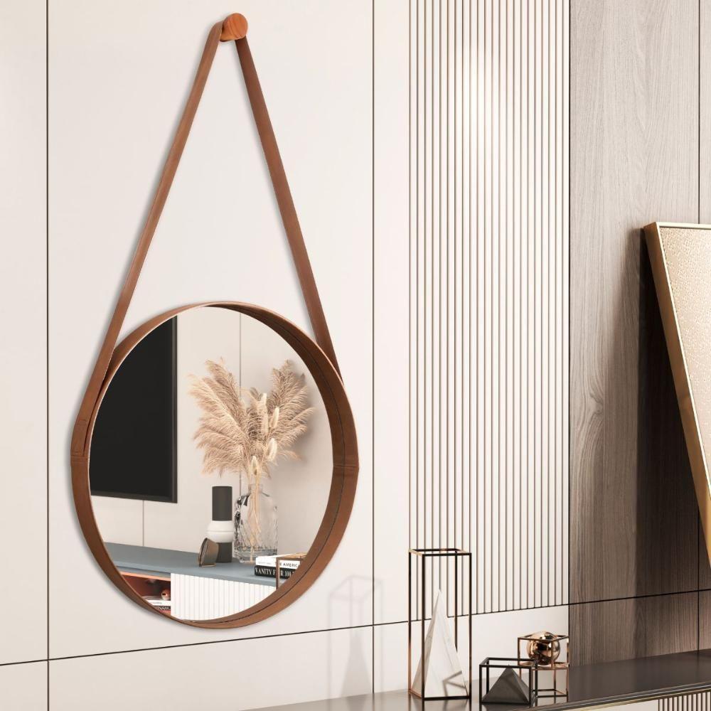 Espelho Alvorada 80 Cm Com Alça Castanho - 1