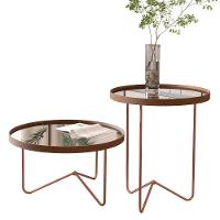 Jogo De Mesas Liechtestein Castanho Bronze - 1