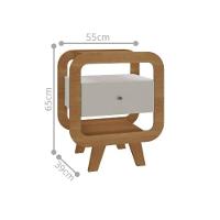 Mesa Auxiliar Nice Com Entrada Usb Cinamomo-off White - 3