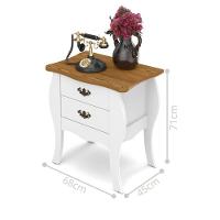 Mesa Com Gavetas Capela Branco Acetinado Cumarú - 3